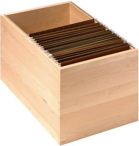 wooden hanging file box